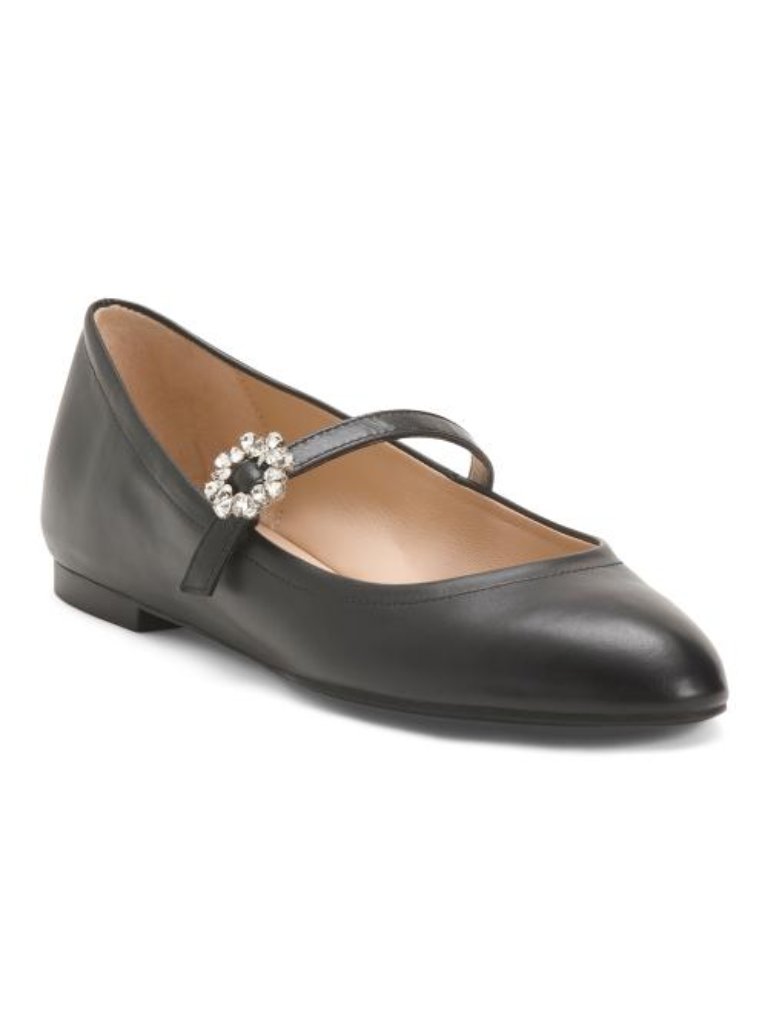 Stuart Weitzman Made In Spain Leather Aura Mary Jane Flats